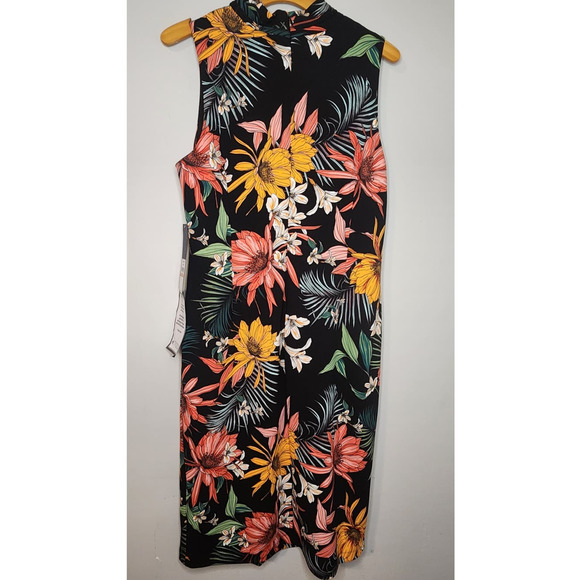 Copied - Rachel Roy Plus Harland Floral Palms Crepe Back Scuba Dress Size 14W - Picture 5 of 8